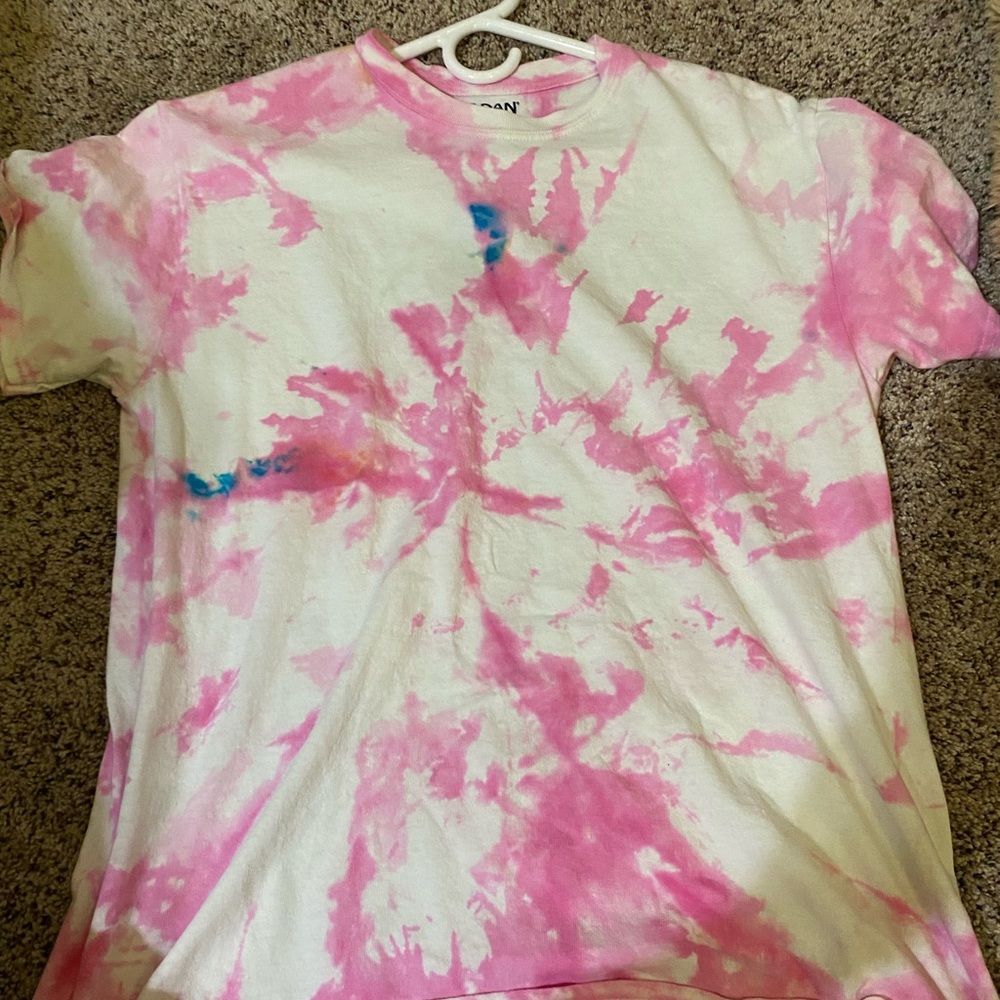 pink tie dye t shirt